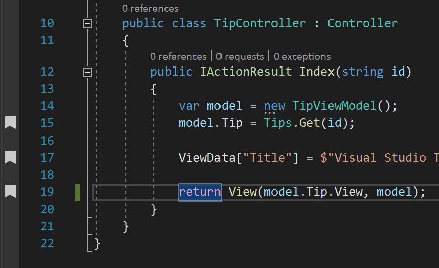 Visual Studio Tips Bookmarks Visual Studio Tips Bookmarks